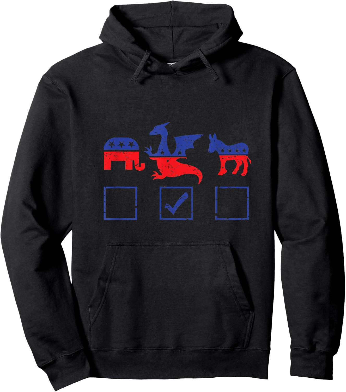 Vote For Dragon Funny Satire Political Politics Election Hoodie - Hoodie | Black