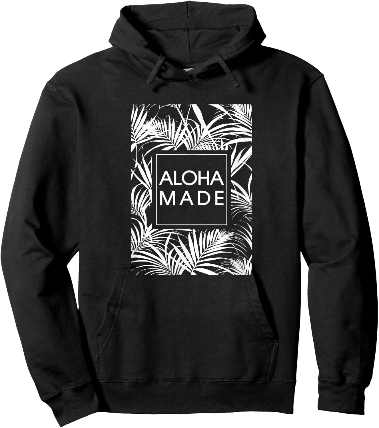Aloha Made Tropical Palm Tree Hawaii Hoodie - Hoodie | Black