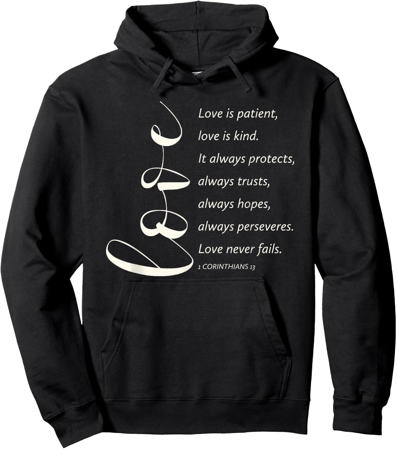 Love Is Patient Love Is Kind 1 Corinthians 13 Bible Verse Hoodie - Hoodie | Black
