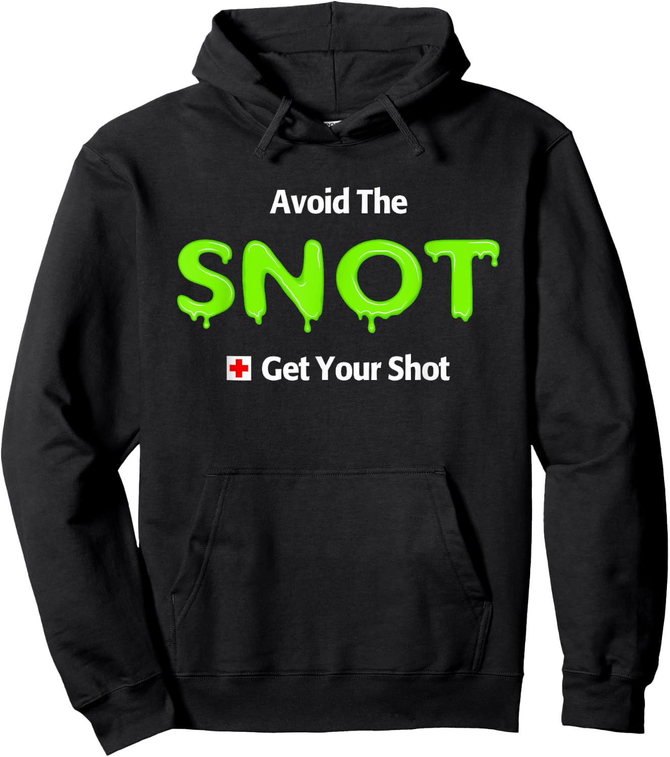 Funny Flu Vaccine Shot Hoodie - Hoodie | Black