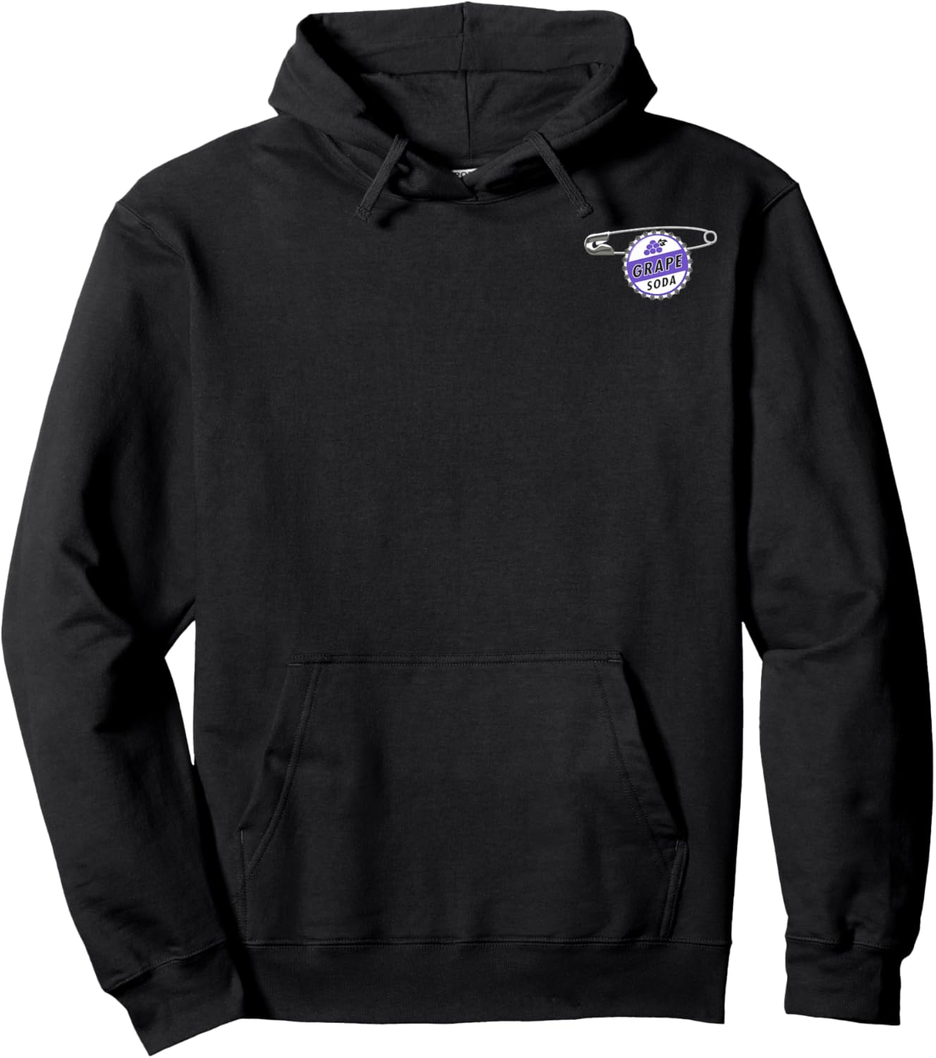 Disney Pixar Up Grape Soda Ellie Badge Small Pocket Logo Hoodie - Hoodie | Black
