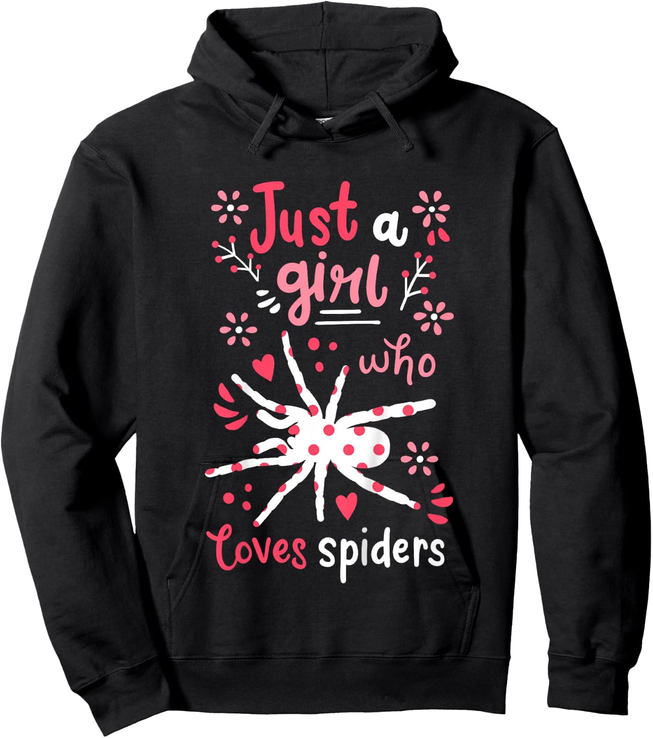 Kids Spider Just A Girl Spiders Gift Hoodie - Hoodie | Black