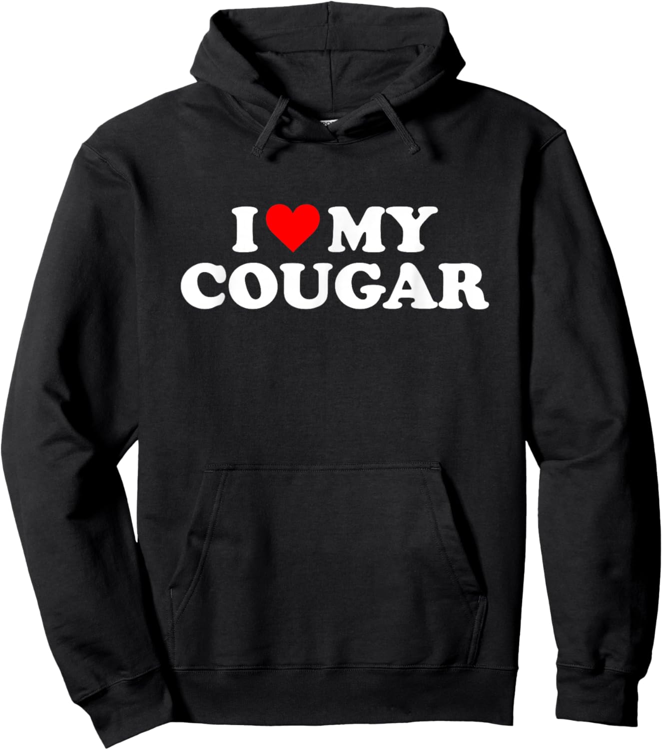 I Love My Cougar I Heart My Cougar Hoodie - Hoodie | Black
