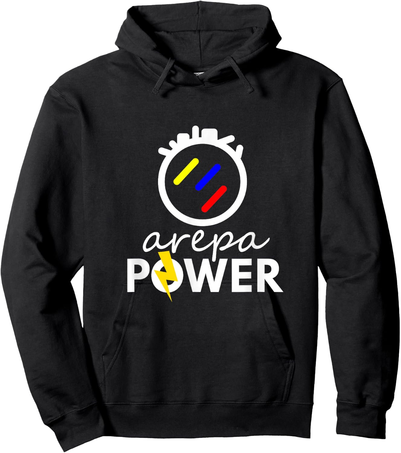 Arepa Power Latin Pride Funny Flag Gift Hoodie - Hoodie | Black