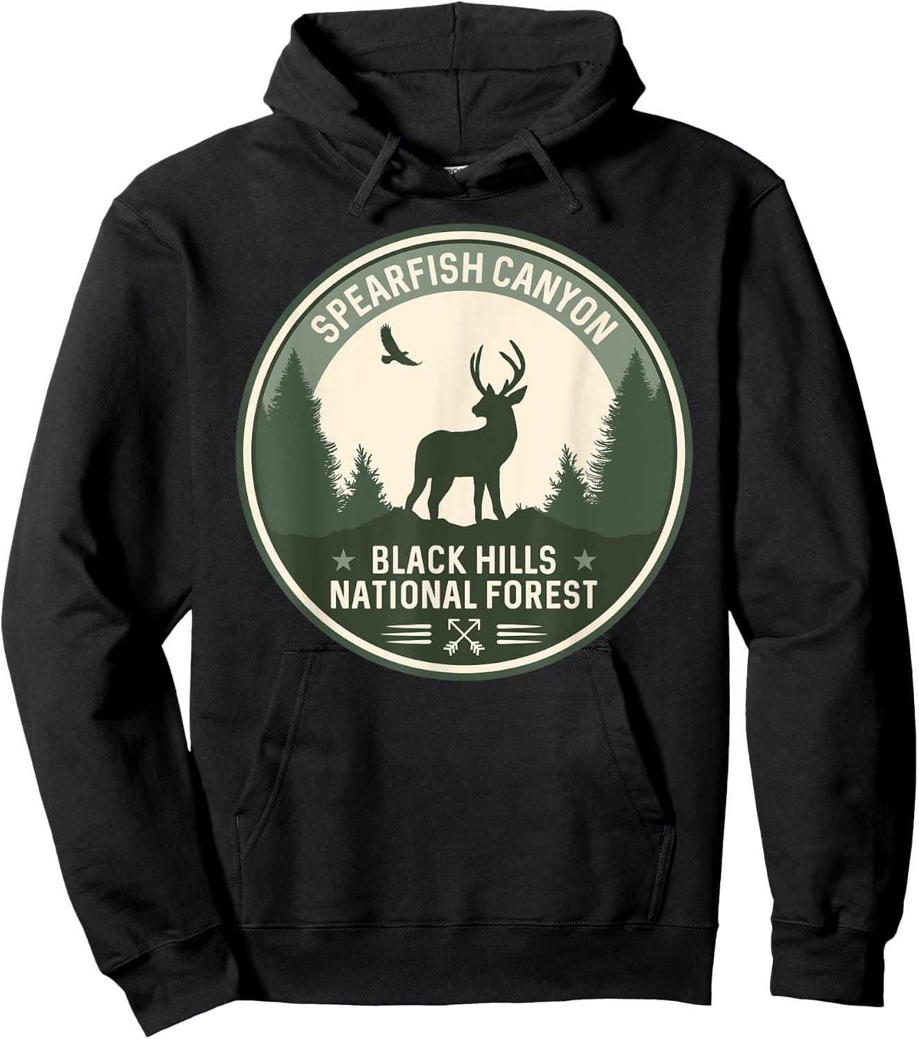 Spearfish Canyon Black Hills National Forest Hoodie - Hoodie | Black