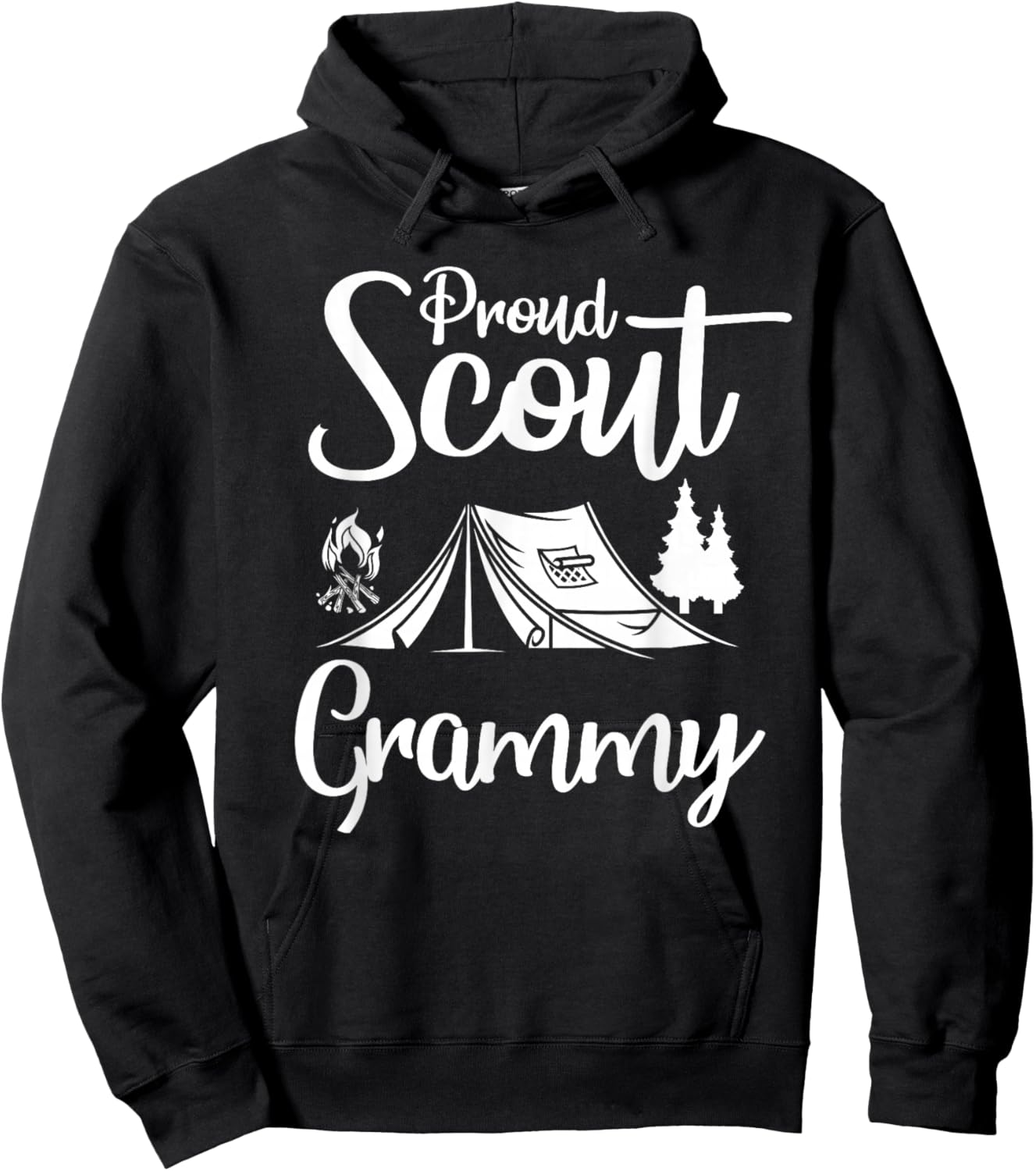 Proud Scout Grammy Camping Scouting Tent Scout Grama Leader Hoodie - Hoodie | Black