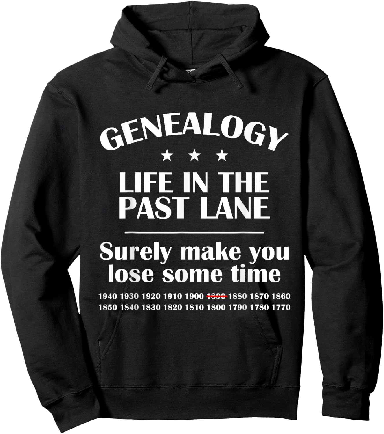 Genealogin Genealogy Sarcastic Life in the Past Hoodie - Hoodie | Black