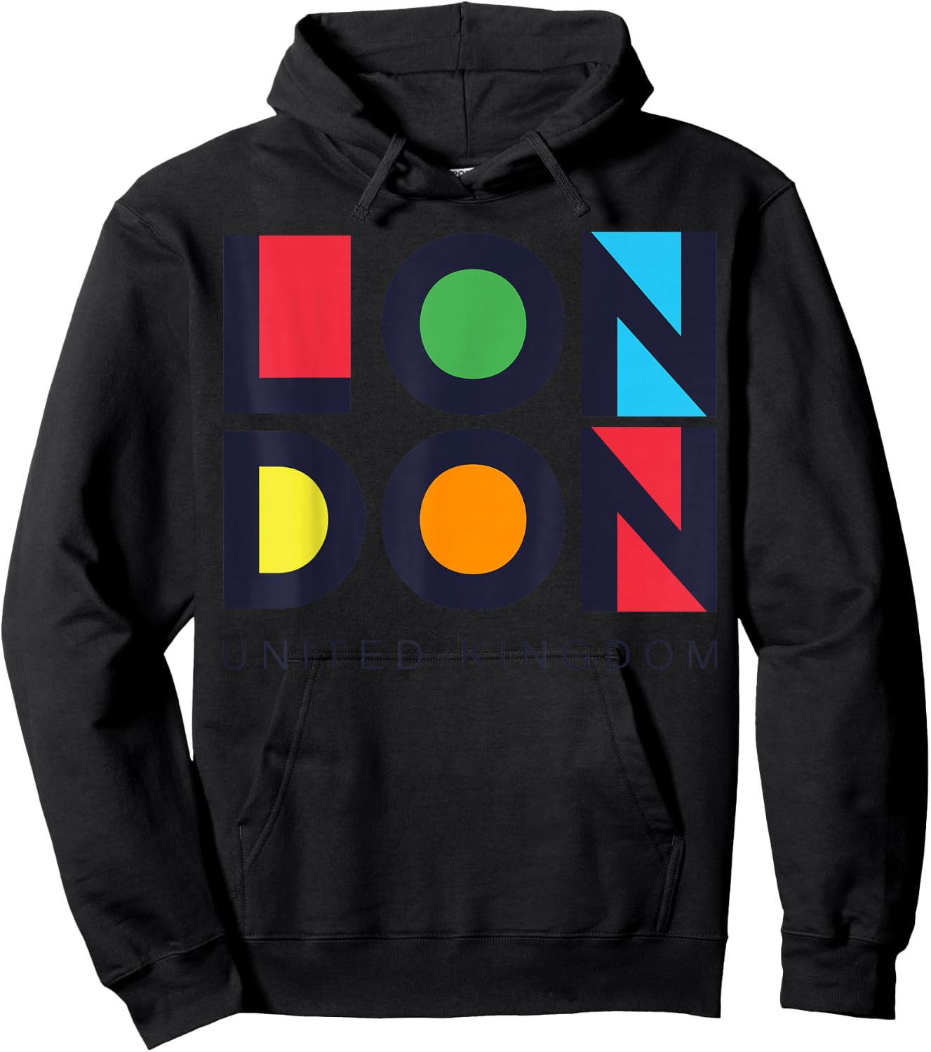 London Fashion Graphic T Shirts, I Love London Vibes, London Hoodie - Hoodie | Black