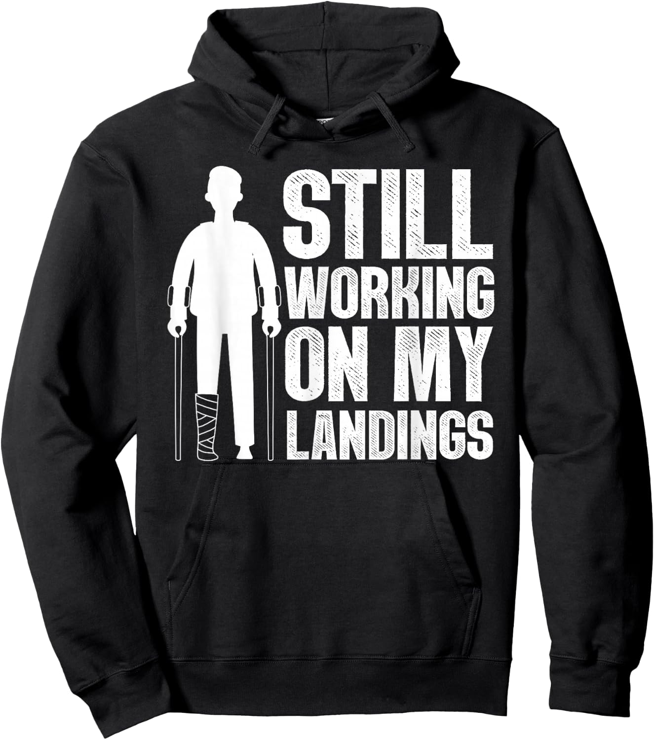 Cool Broken Leg Art Women Foot Ankle Knee Broken Leg Hoodie - Hoodie | Black