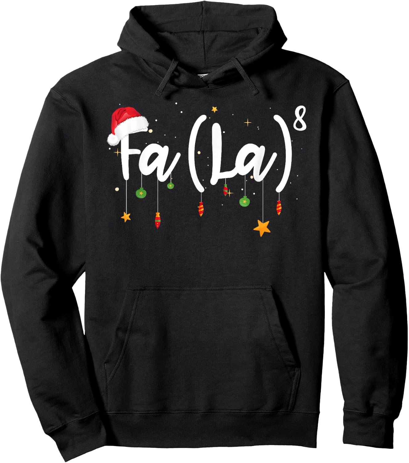 FA (LA) 8 Funny Christmas Santa FA La Math Hoodie - Hoodie | Black