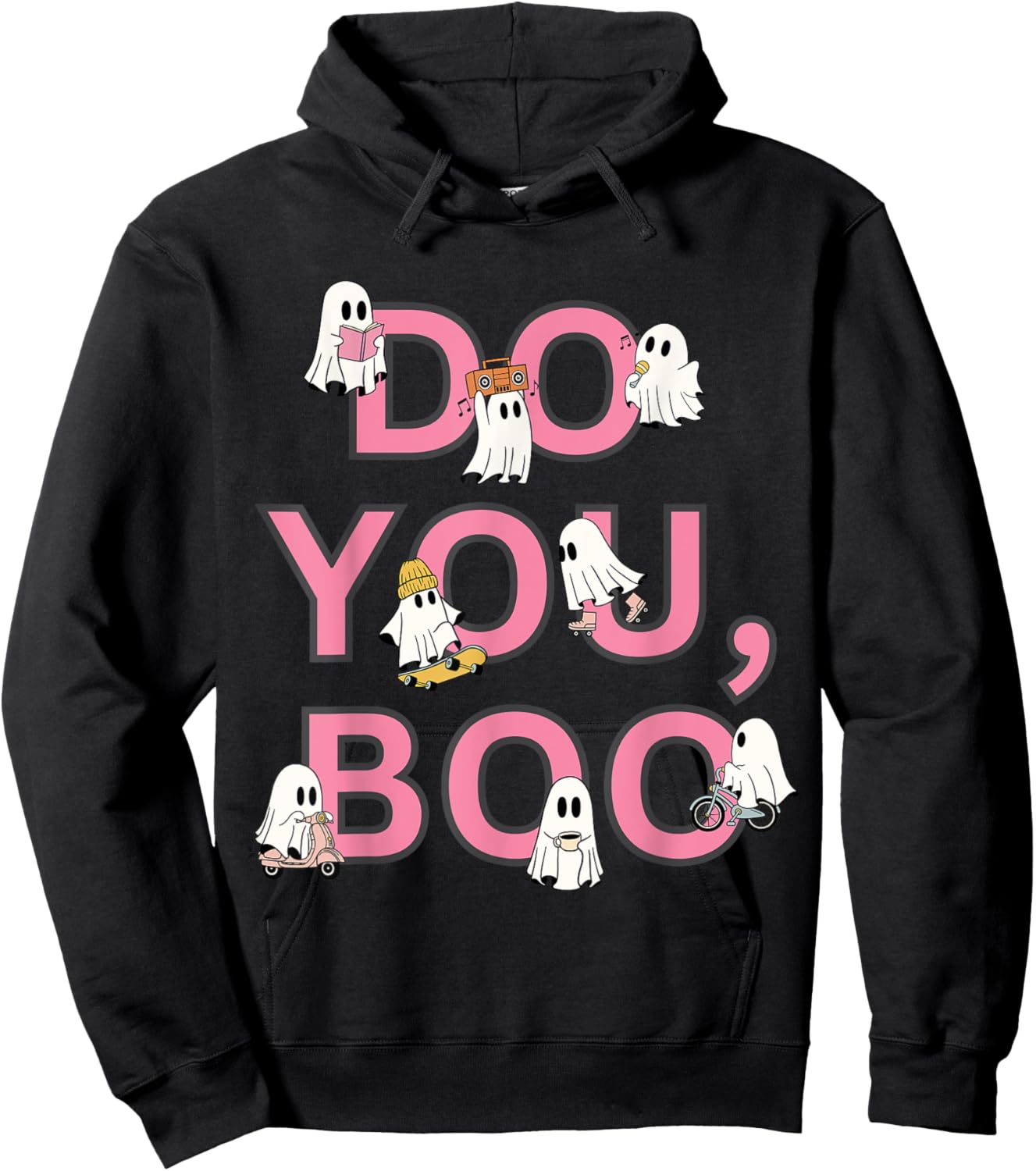 Do You Boo cute ghost Halloween Hoodie - Hoodie | Black