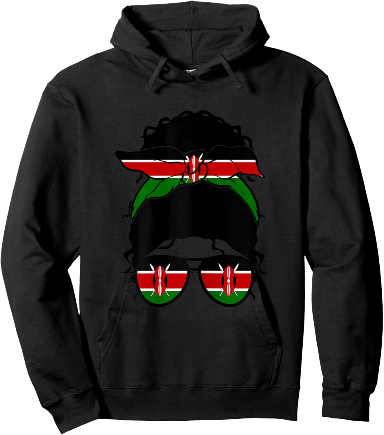 Kenya Girl Kenya Flag Kenya Proud Kenya Woman Hoodie - Hoodie | Black
