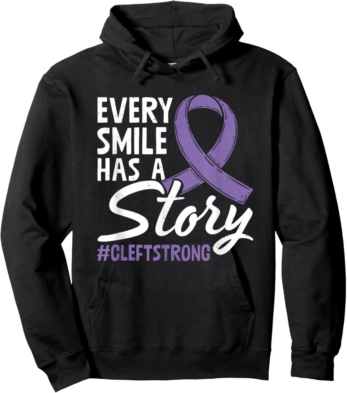 Cleft Strong Cleft Warrior Cleft Craniofacial Awareness Hoodie - Hoodie | Black