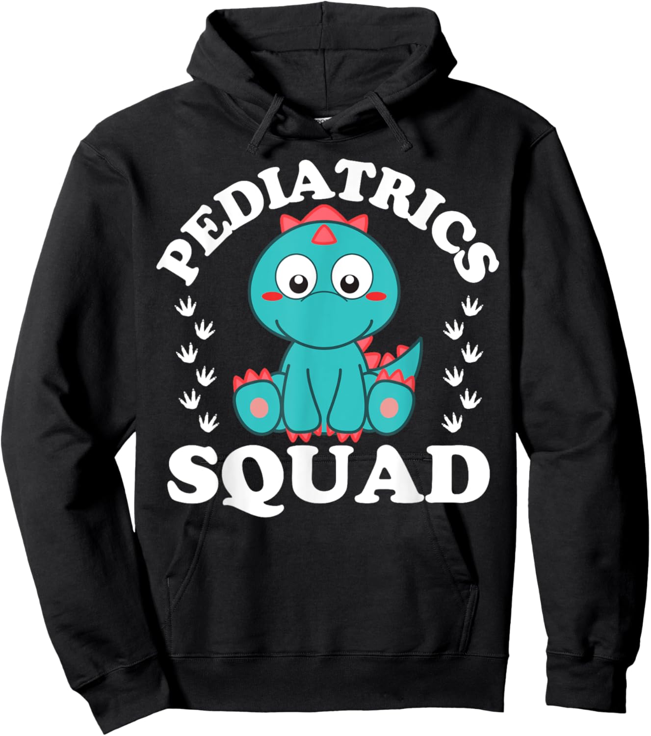 Happy Nurse Week 2023 Pediatrics Squad Baby Dinosaur Funny Hoodie - Hoodie | Black