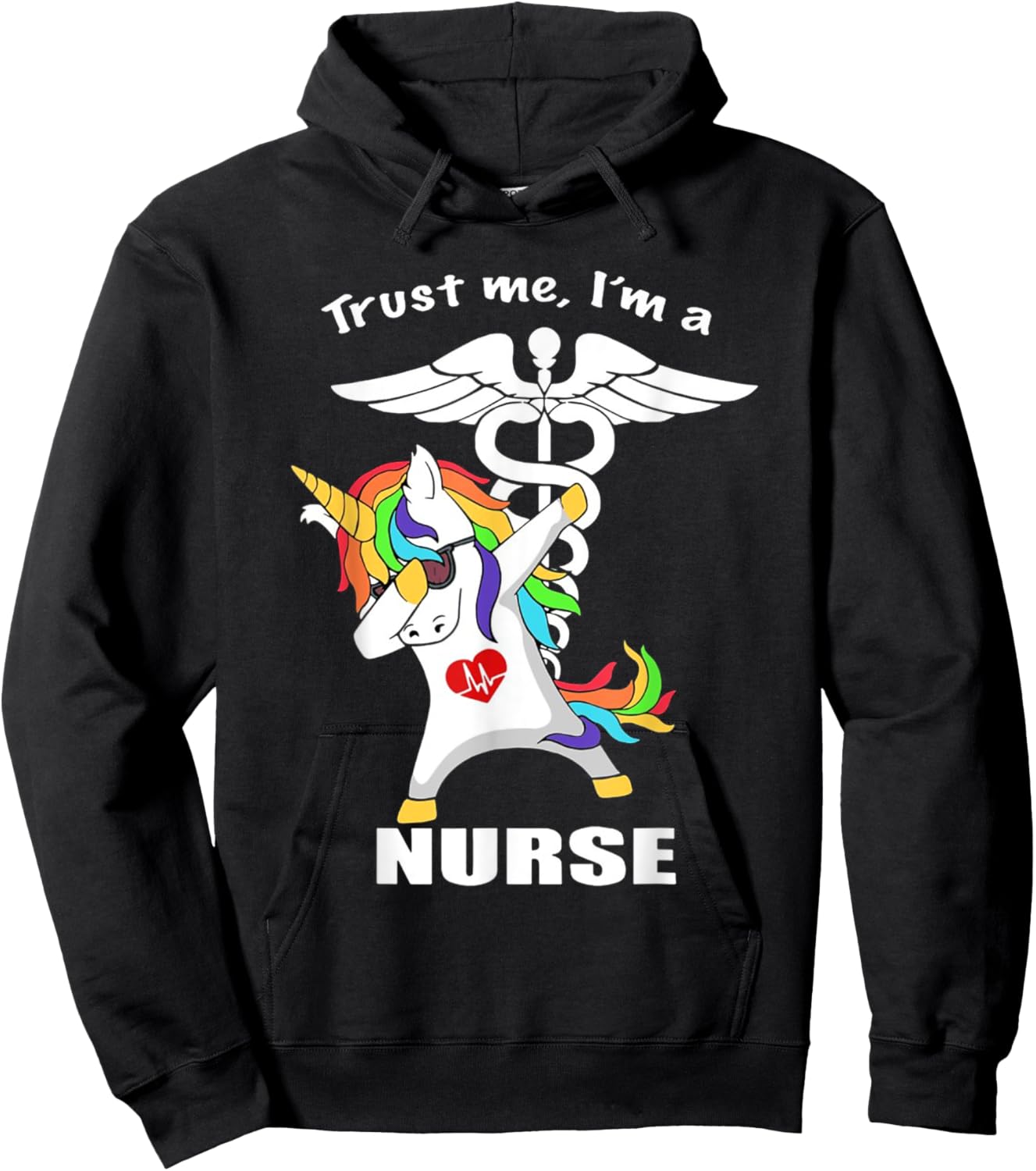 Trust me I'm a Nurse Unicorn Hoodie - Hoodie | Black