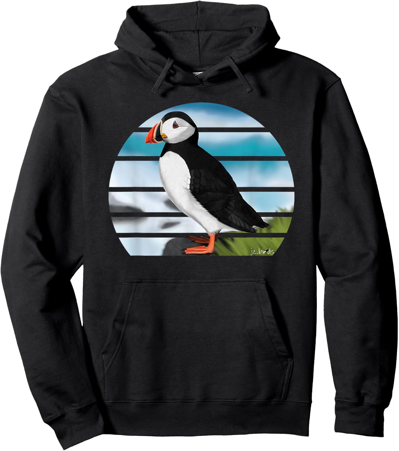 Puffin Bird Birder Ornithologist Biologist Birdwatcher Hoodie - Hoodie | Black