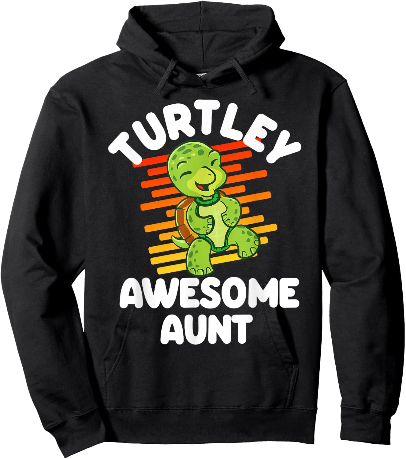 Turtley Awesome AA Apparel Co. Kids Adults , Black, 3X-Large, Short Sleeve, Classic Fit, Turtle Design Hoodie - Hoodie | Black