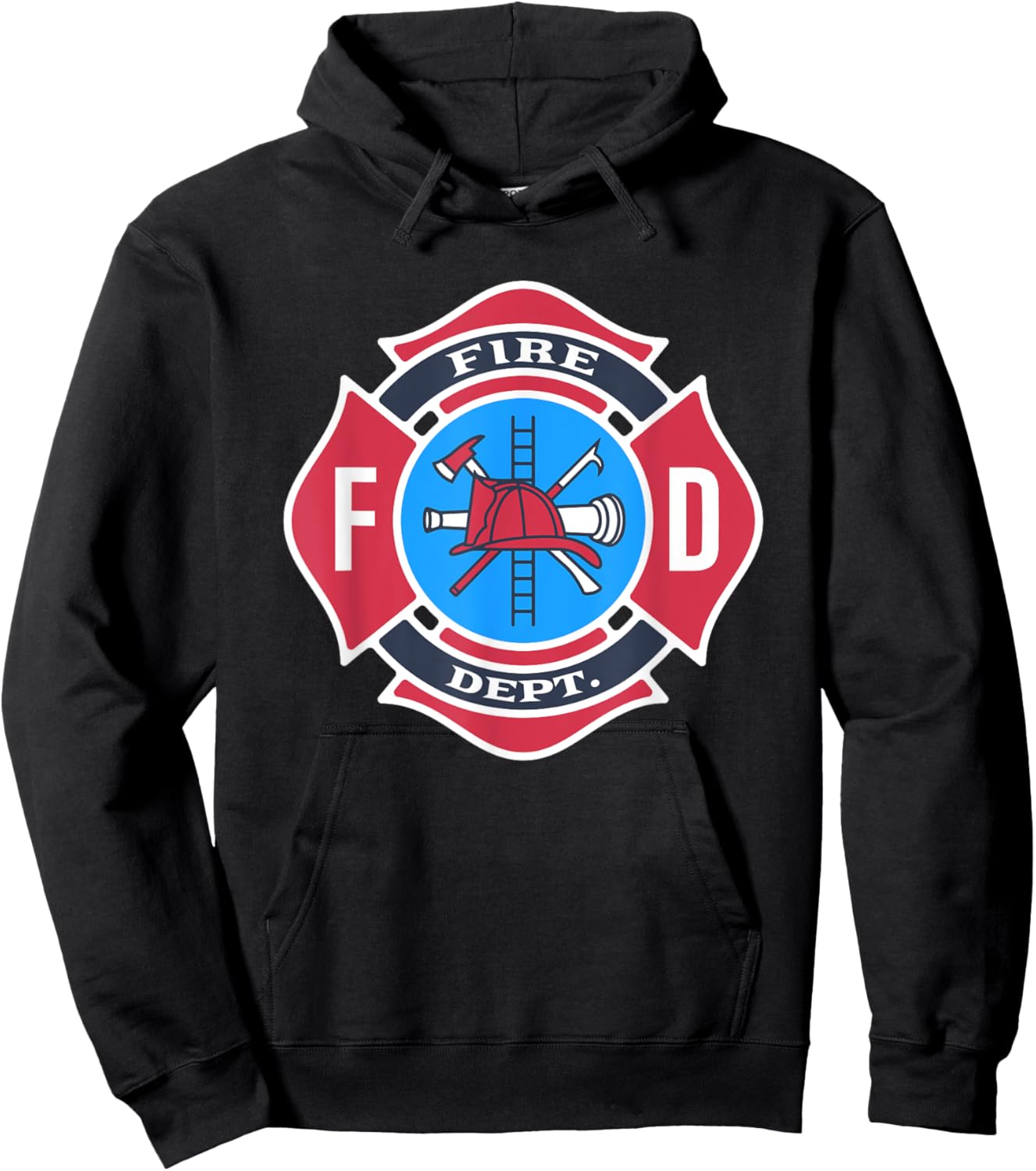 Fire Department Logo Fireman Firefighter Uniform Costume Hoodie - Hoodie | Black