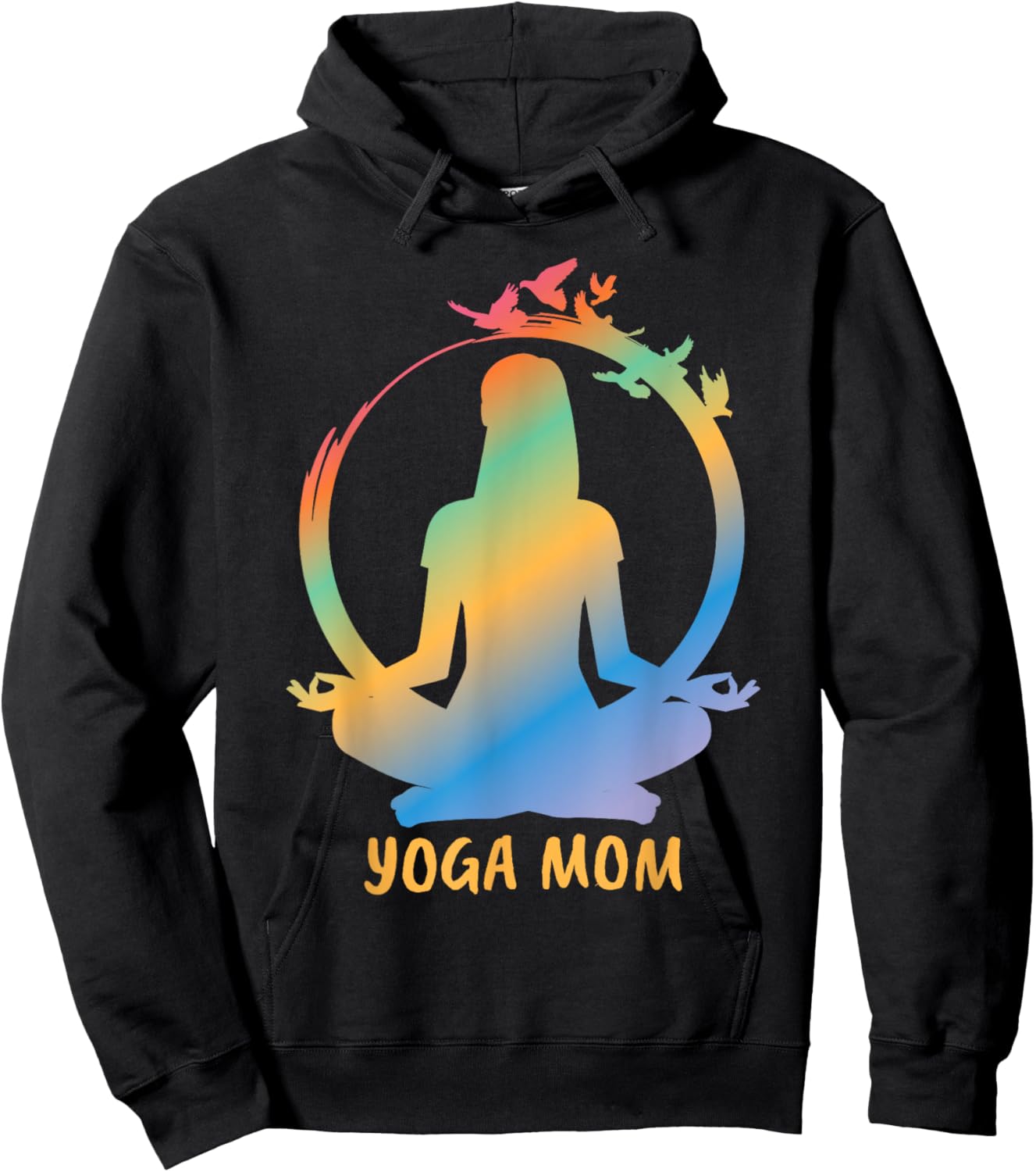 Peaceful Yoga Mom Meditation Mother's Day Gift Hoodie - Hoodie | Black