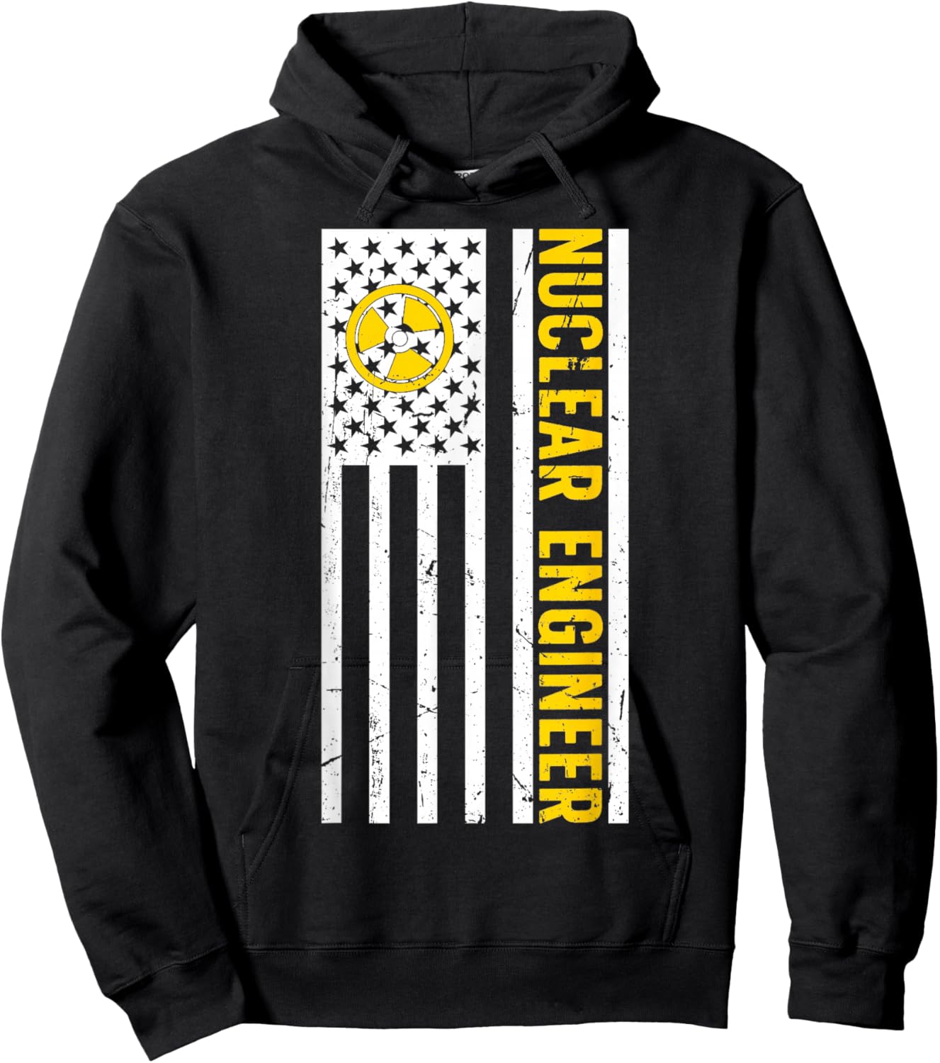 Nuclear Engineer American Flag Nuclear Engineering Women Men Hoodie - Hoodie | Black