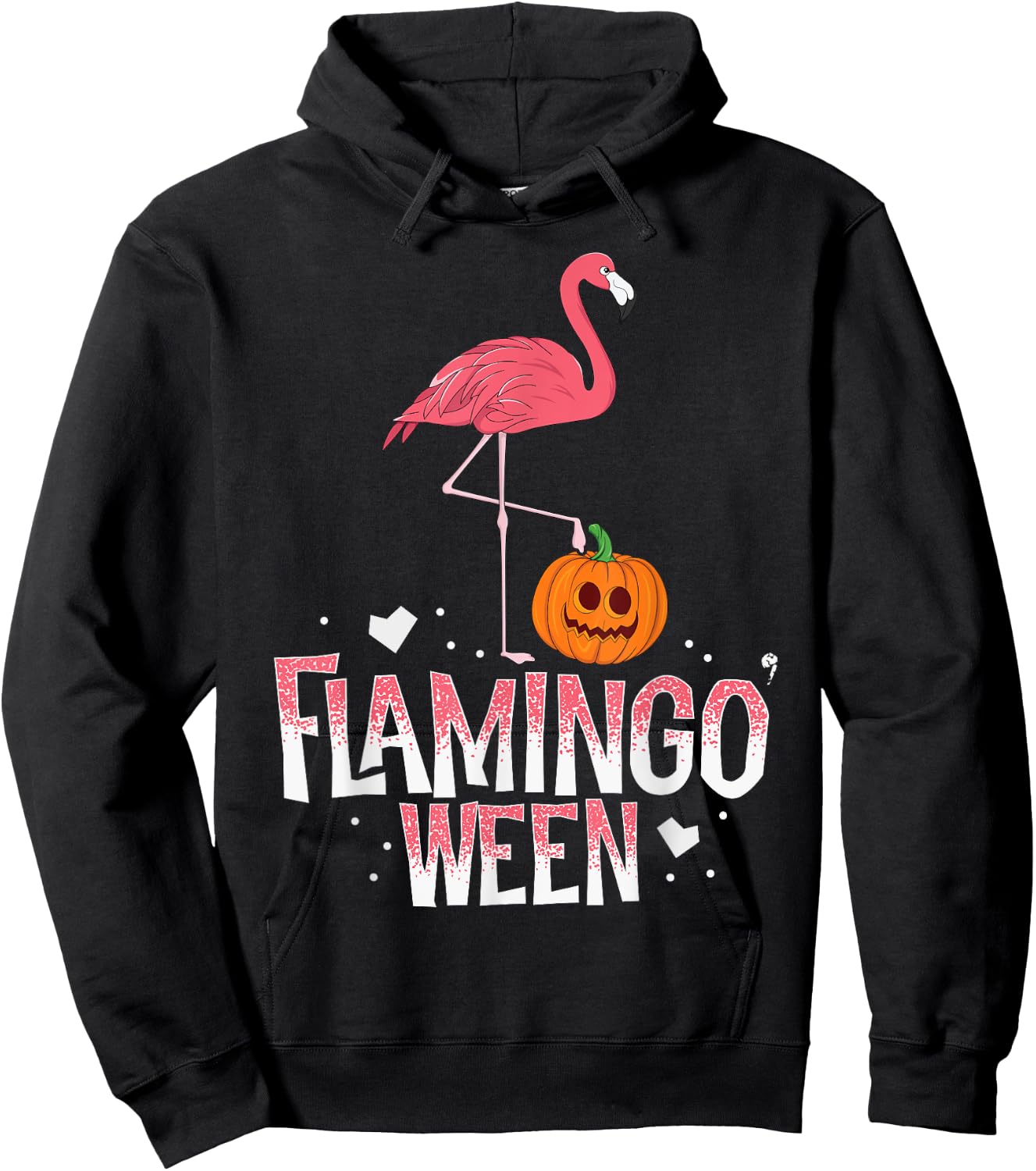 Flamingoween Halloween Flamingo Trick Treat Outfit Costume Hoodie - Hoodie | Black