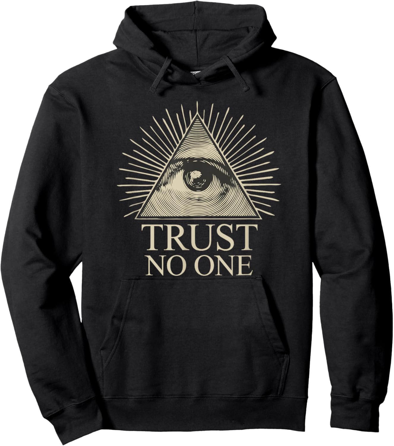 Politically Incorrect, Inc Trust No One Classic Black -Adults Hoodie - Hoodie | Black