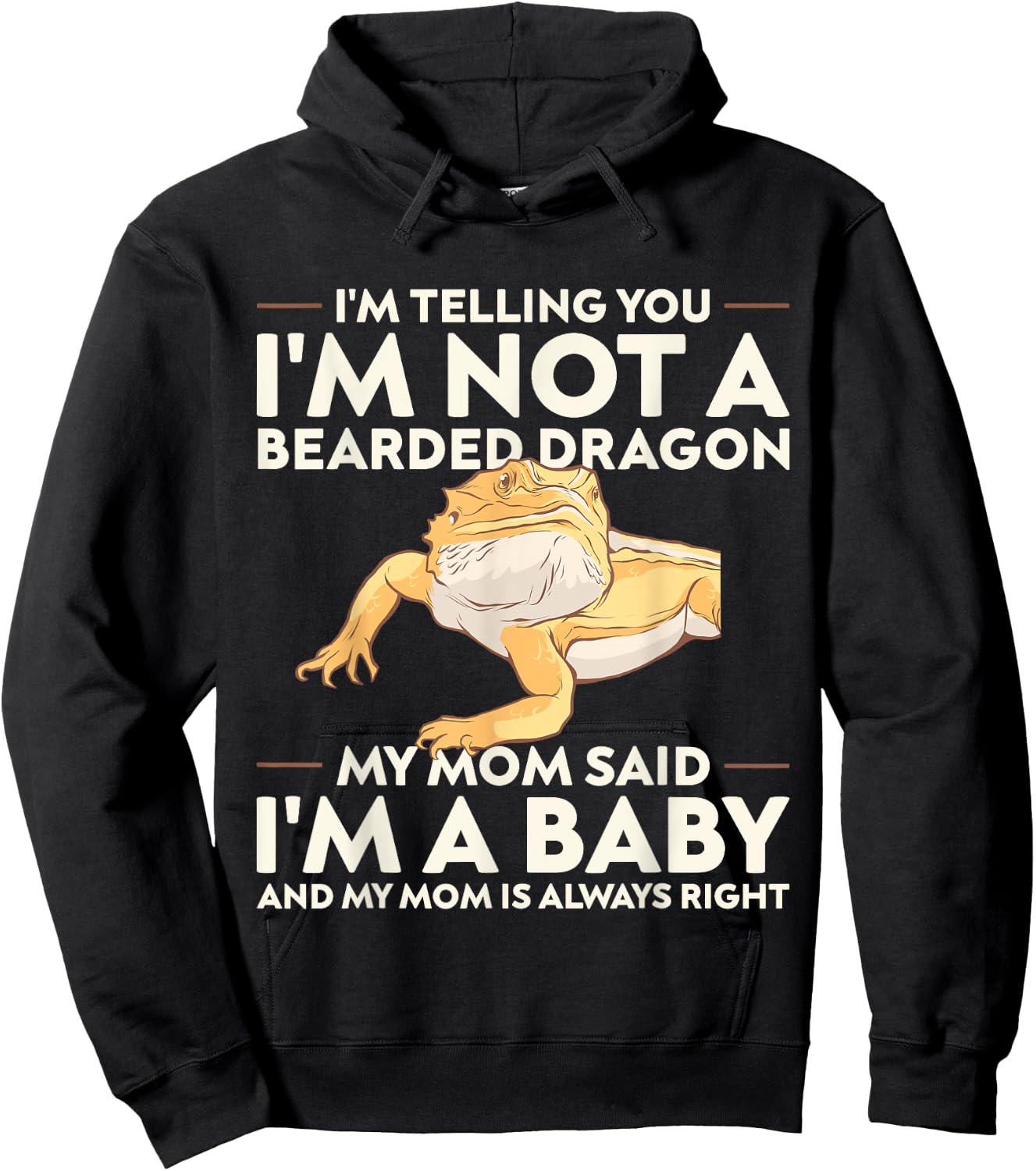 Lizard Bearded Dragon , Women and Kids Hoodie - Hoodie | Black