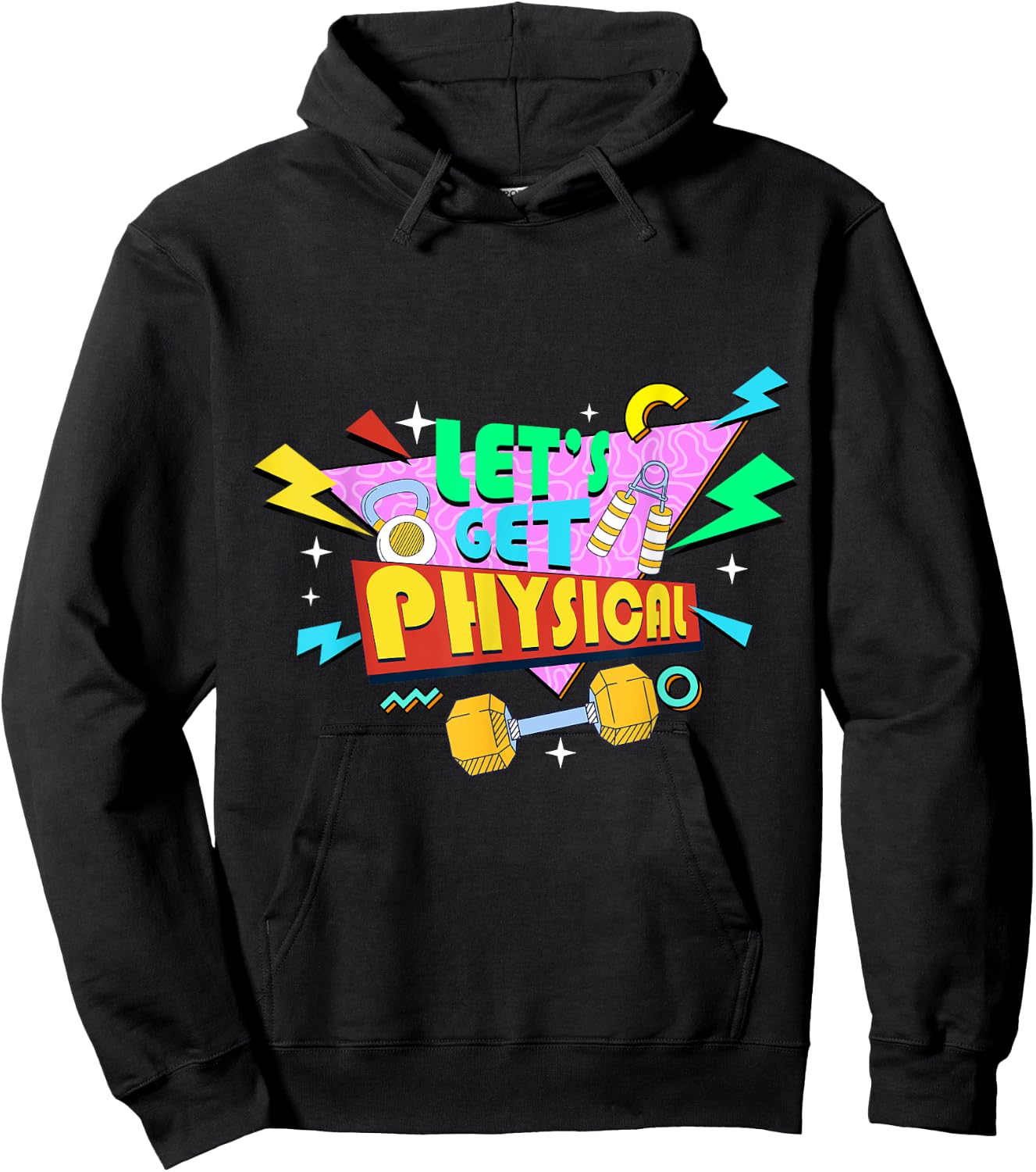 Fitness 80's Workout Lover - Let's Get Physical Hoodie - Hoodie | Black