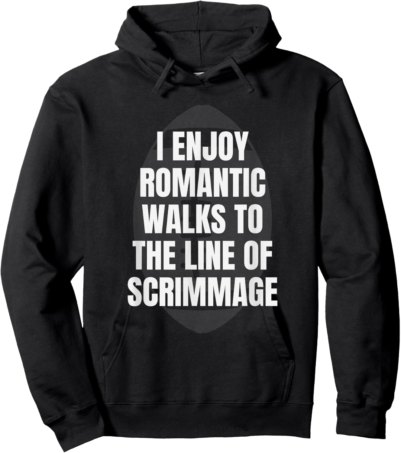 Offensive Lineman Joke Funny Football O Line of Scrimmage Hoodie - Hoodie | Black