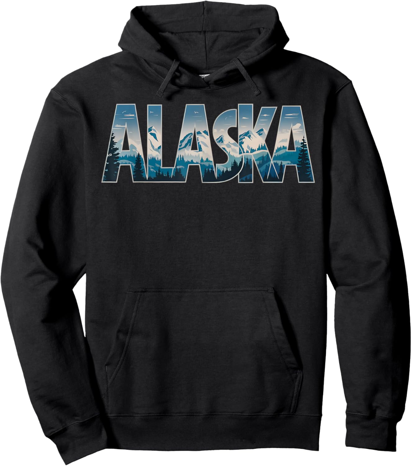 Alaskan Snowy Mountain Alaska Day Gifts Alaska Hoodie - Hoodie | Black