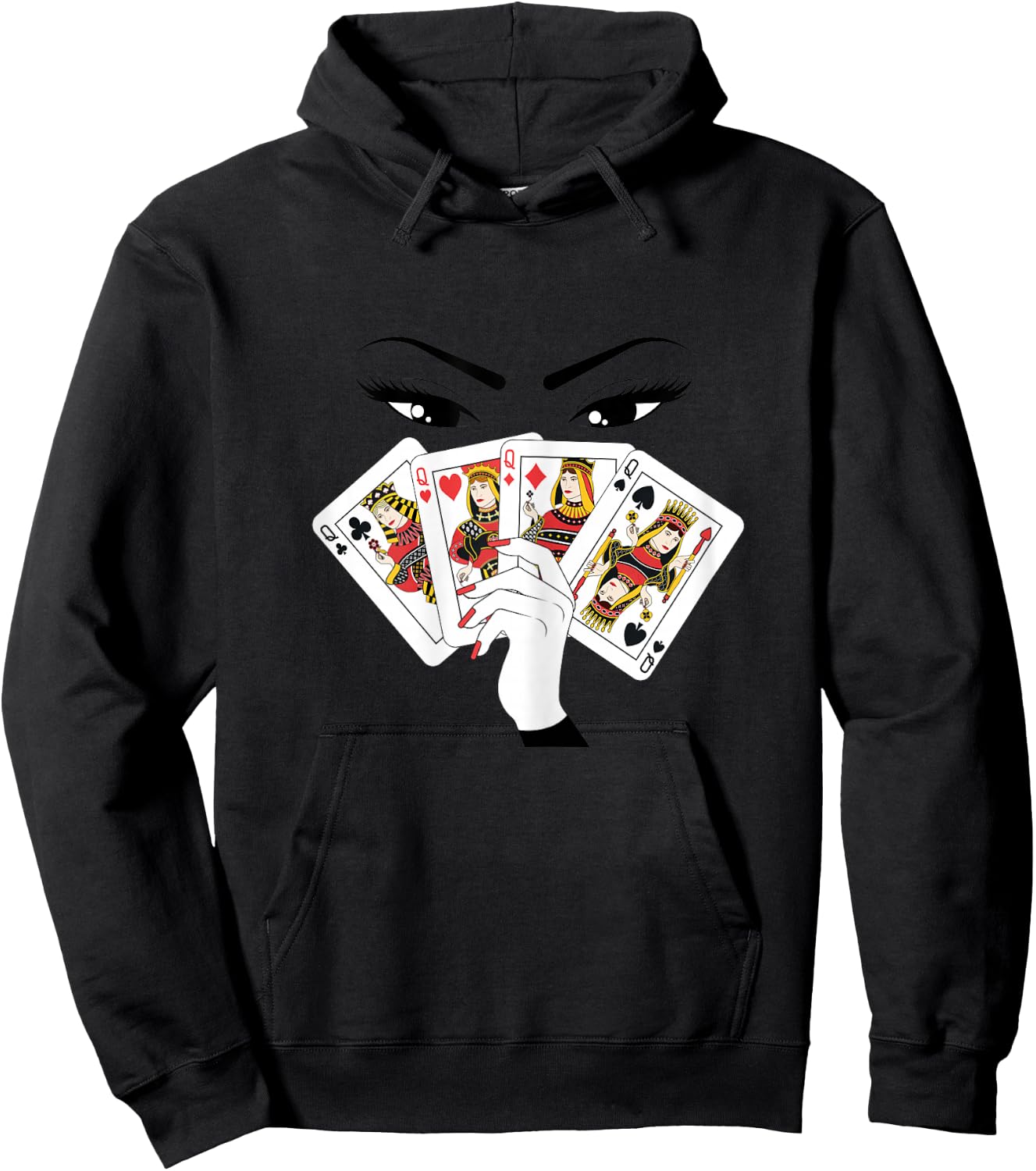 All Queens Playing Her Hand Hoodie - Hoodie | Black