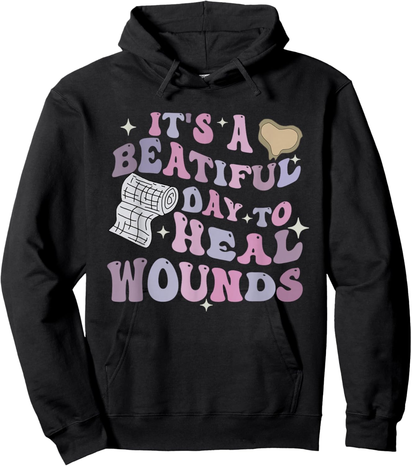 Retro Wound Care Nurse Ostomy Nurse WOC Nurse Practitioner Hoodie - Hoodie | Black