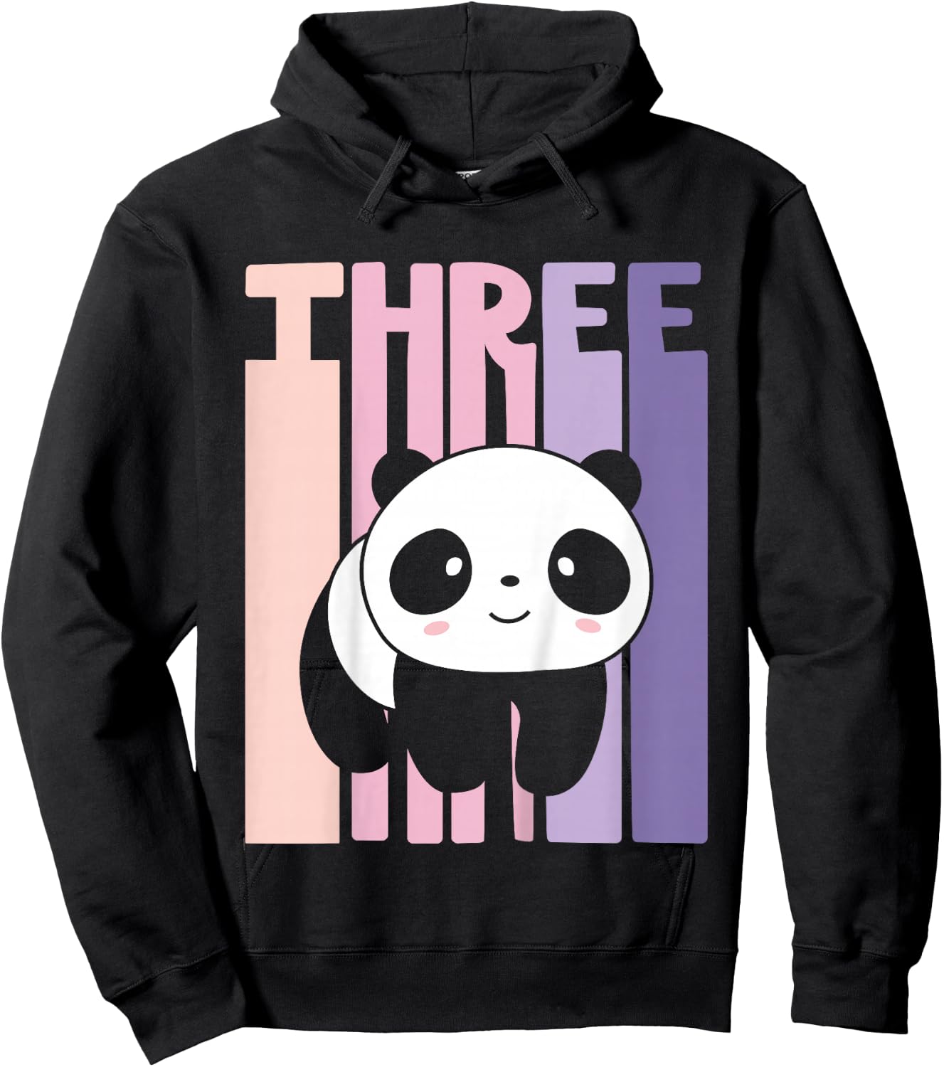 3 Year Old Cute Panda Birthday Girl 3rd B-day Hoodie - Hoodie | Black