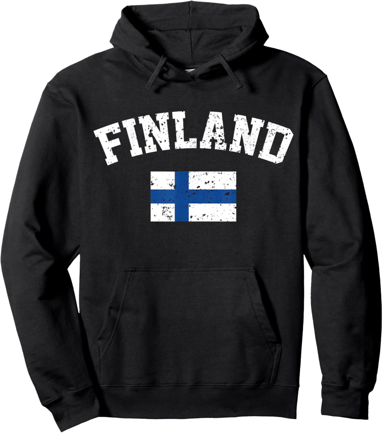 Finnish Flag Tourist Holiday Destination Finland Flag Hoodie - Hoodie | Black