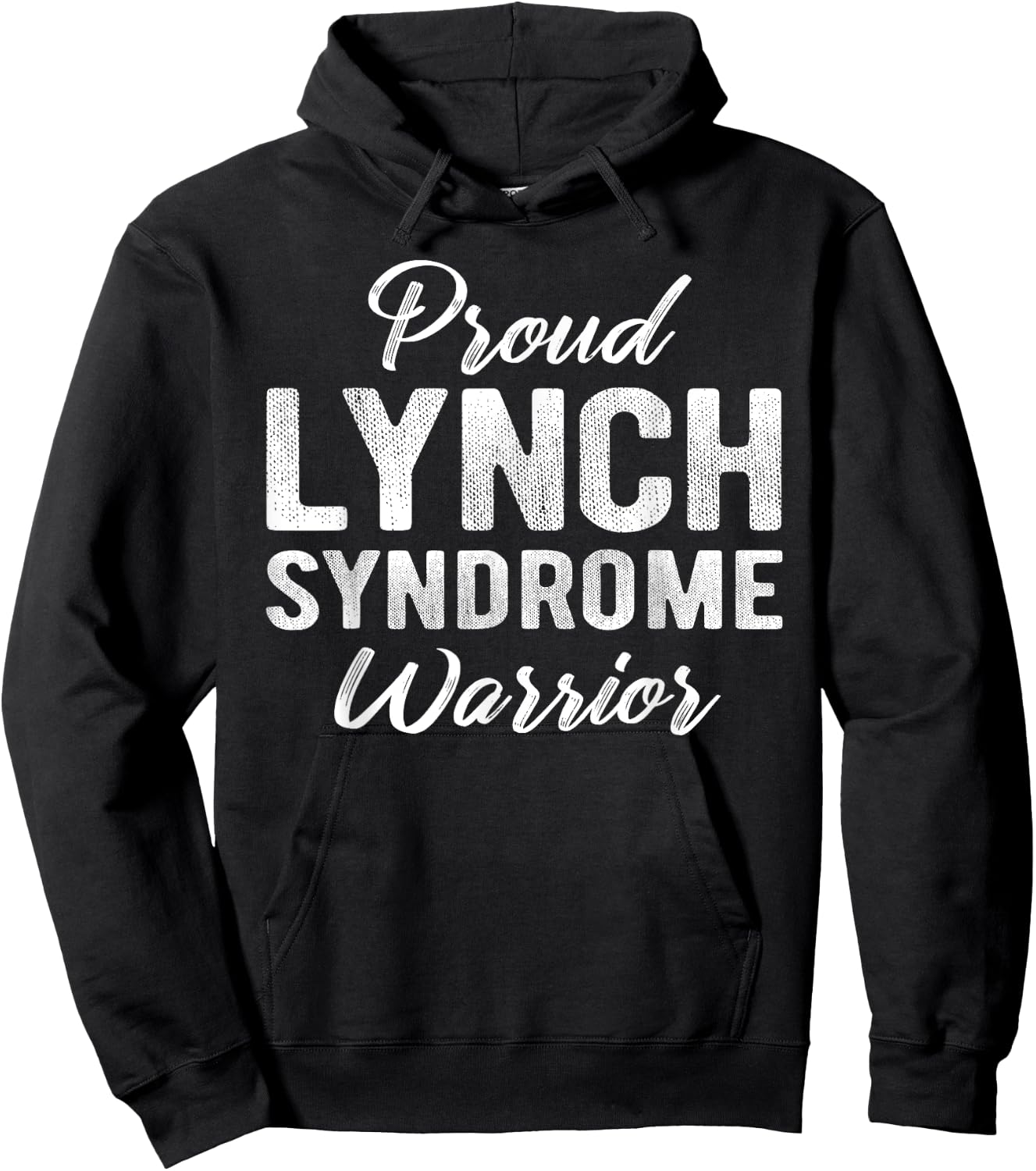 Lynch Syndrome Awareness Proud Warrior Run Walk Hoodie - Hoodie | Black