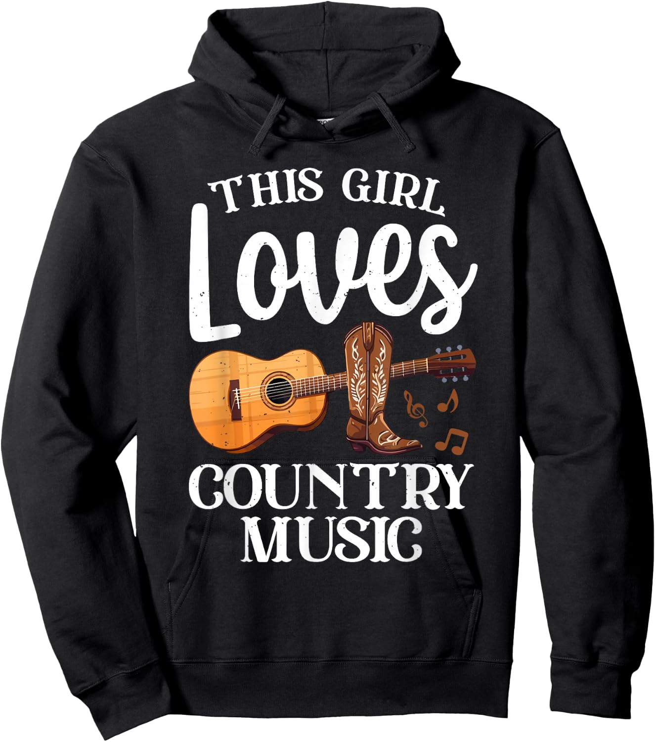 Best Country Music Art For Girl Women Musician Country Music Hoodie - Hoodie | Black