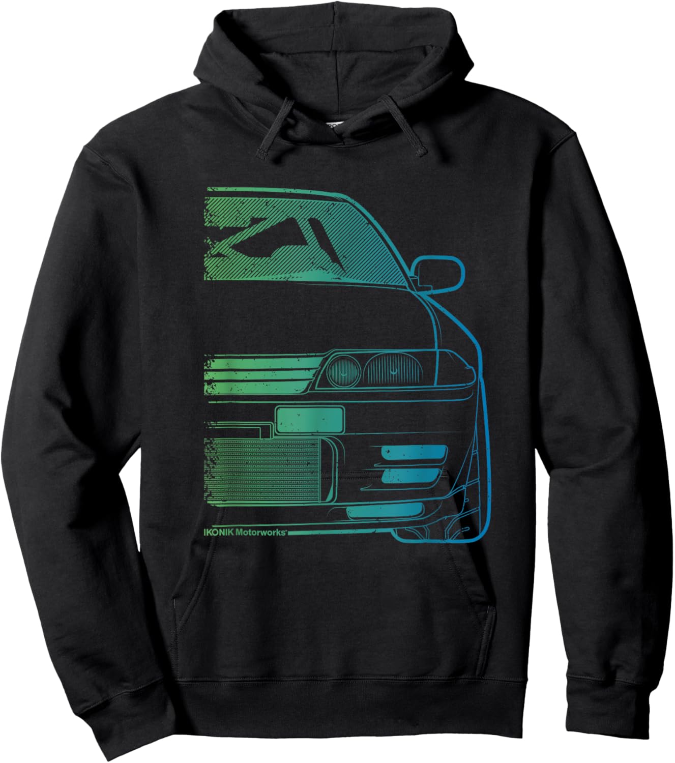 Classic Racing R32 Turbo Green Gradient Hoodie - Hoodie | Black