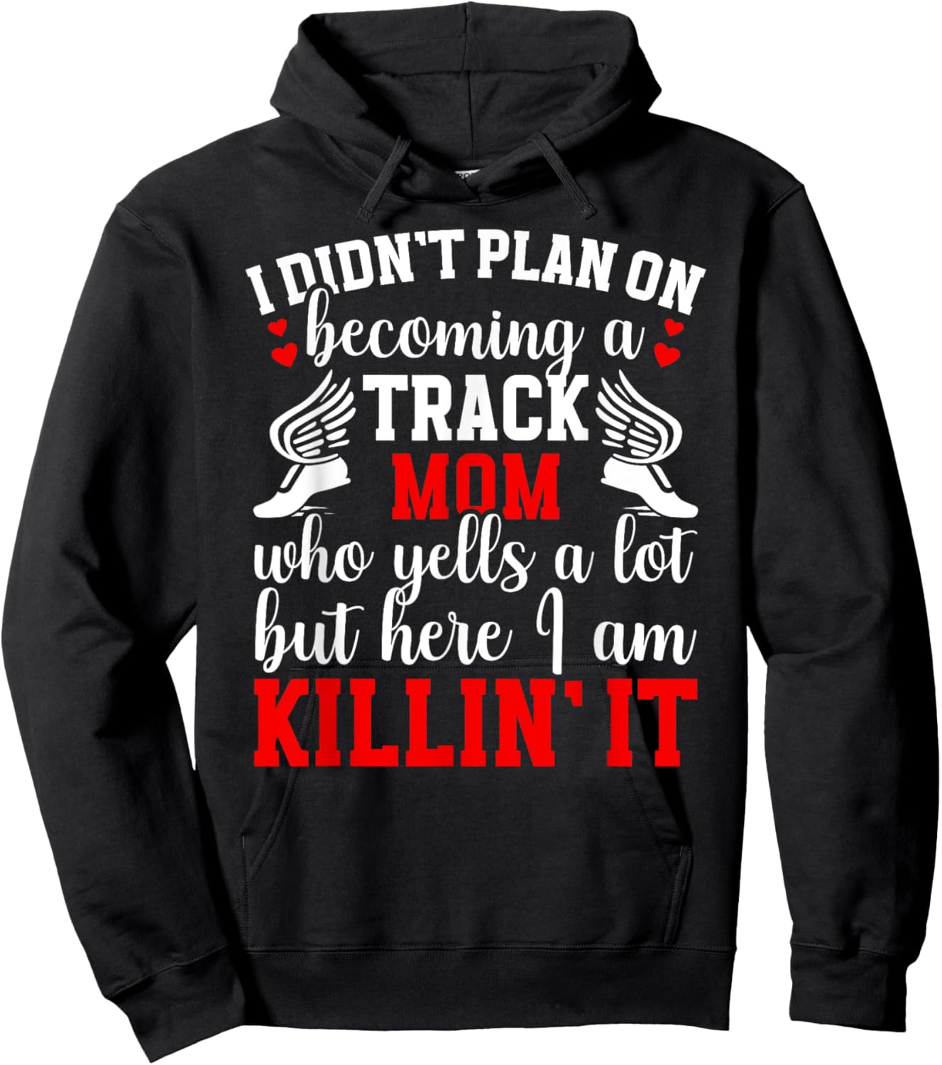 Becoming A Track Mom Track And Field Mom Track Mother Hoodie - Hoodie | Black