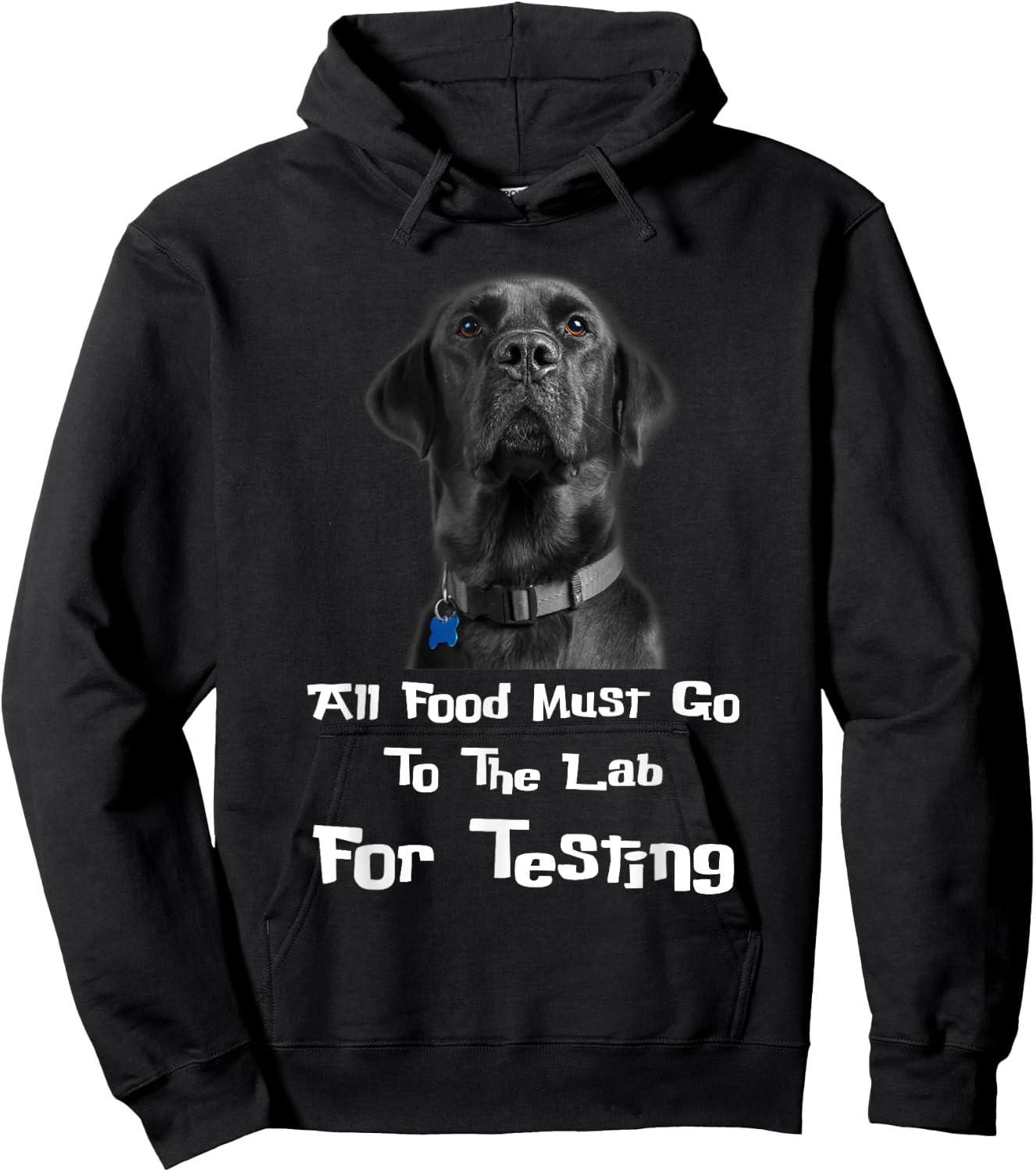 Labrador Dog Lover All Food Must Go To The Lab For Testing Men Women Hoodie - Hoodie | Black