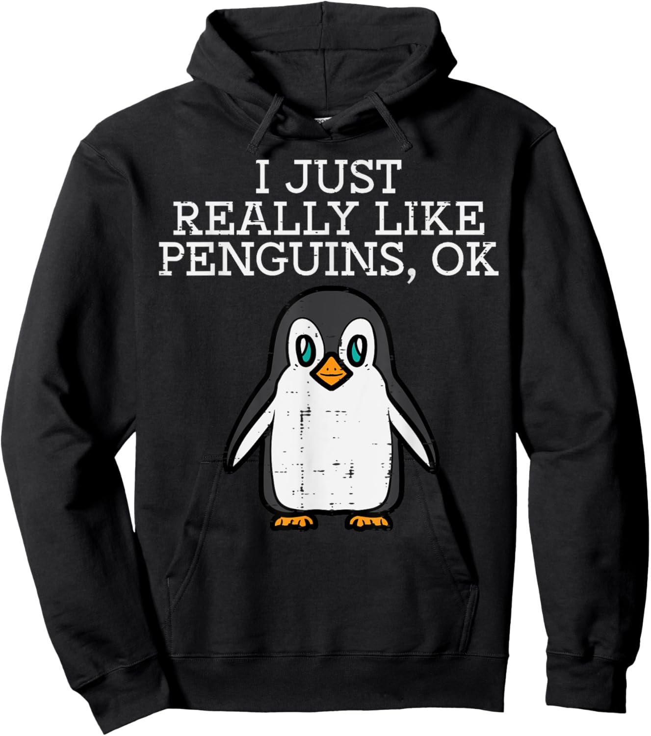 I Just Really Like Penguins Cute Men Women Boys Girls Kids Hoodie - Hoodie | Black
