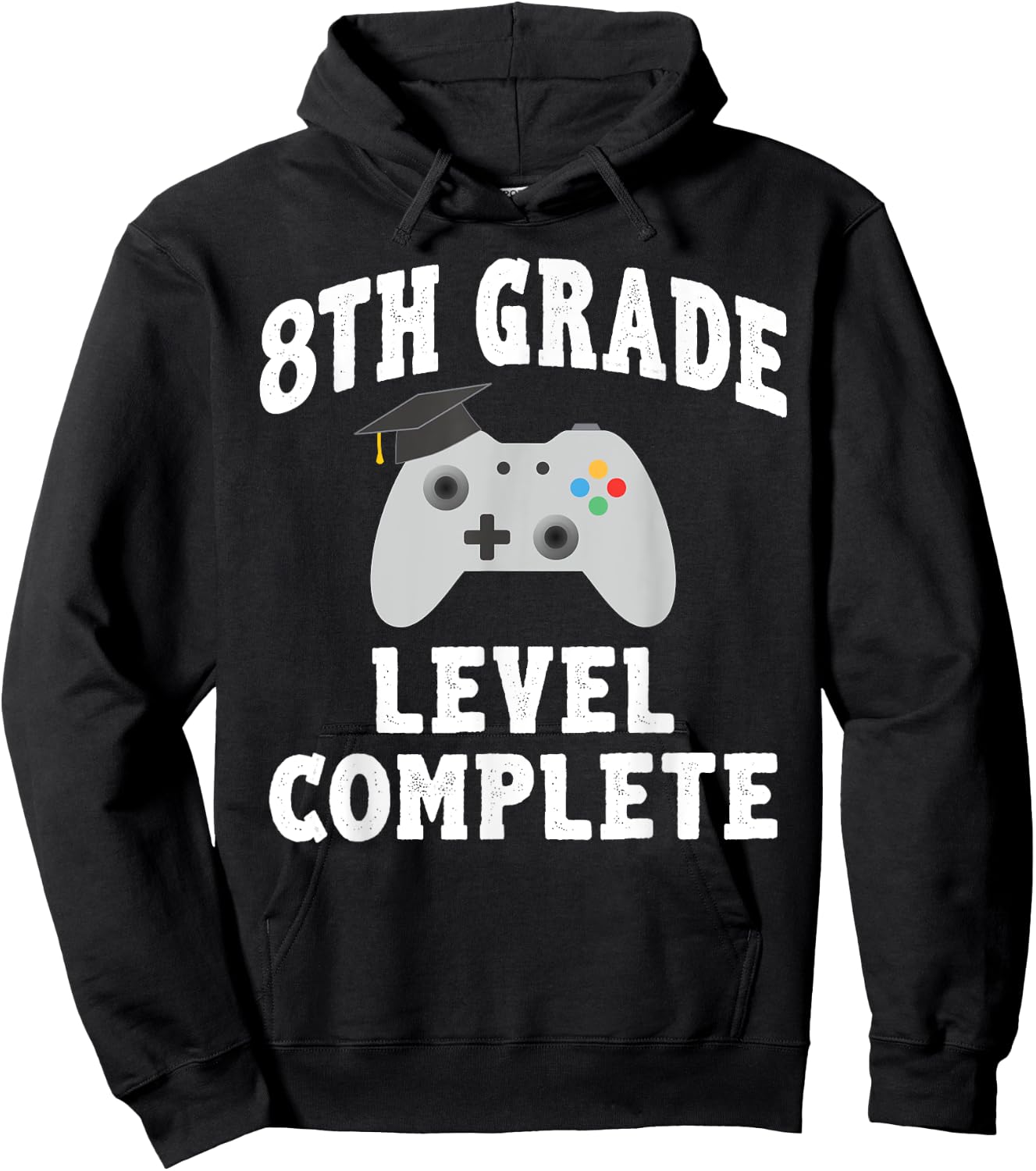 8th Grade Level Complete Gamer Class Of 2025 Graduation Hoodie - Hoodie | Black