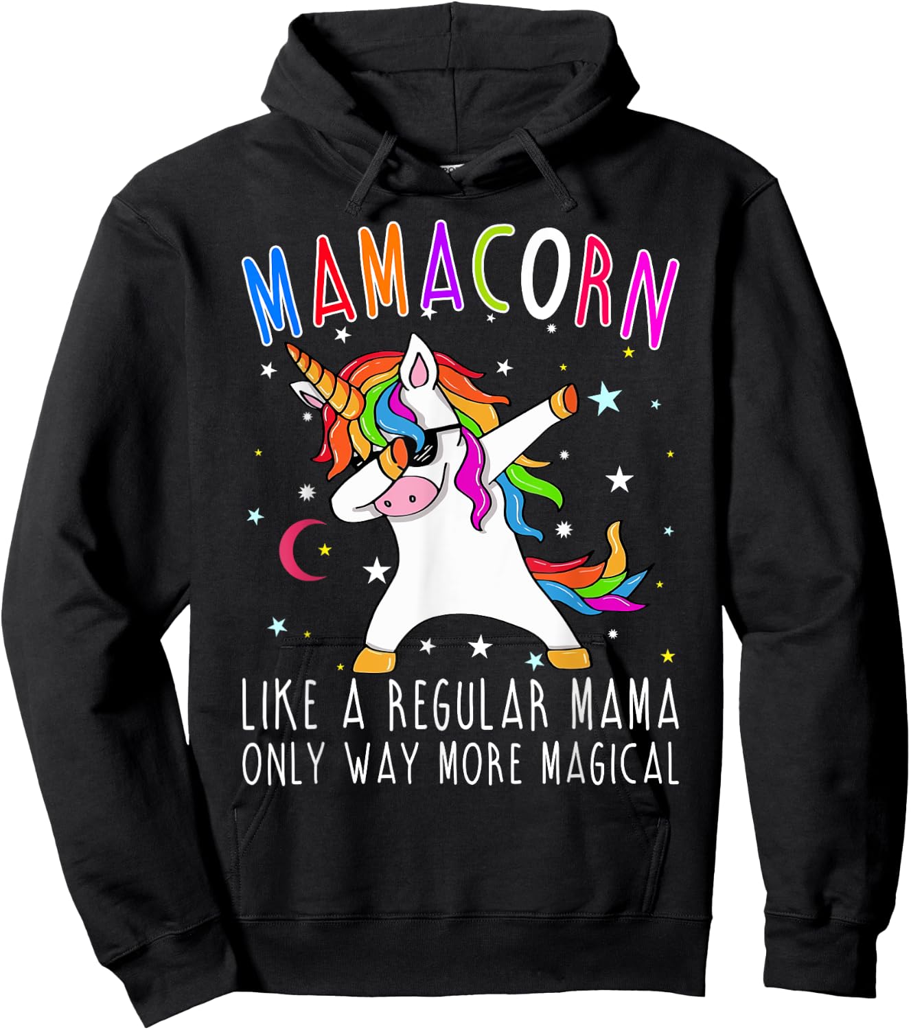 Mamacorn Like Regular Mama Only Way More Magical Hoodie - Hoodie | Black