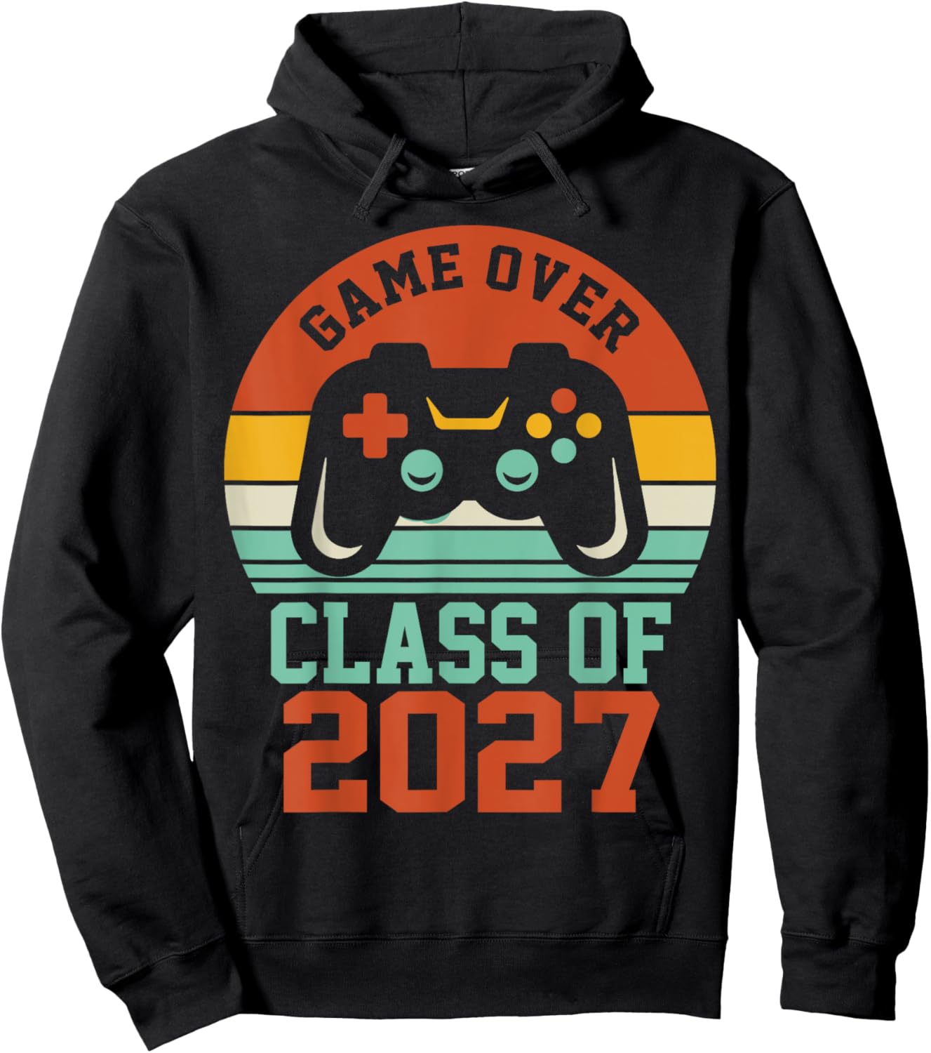 Game Over Class Of 2027 Shirt Student Senior 2027 Graduation Hoodie - Hoodie | Black