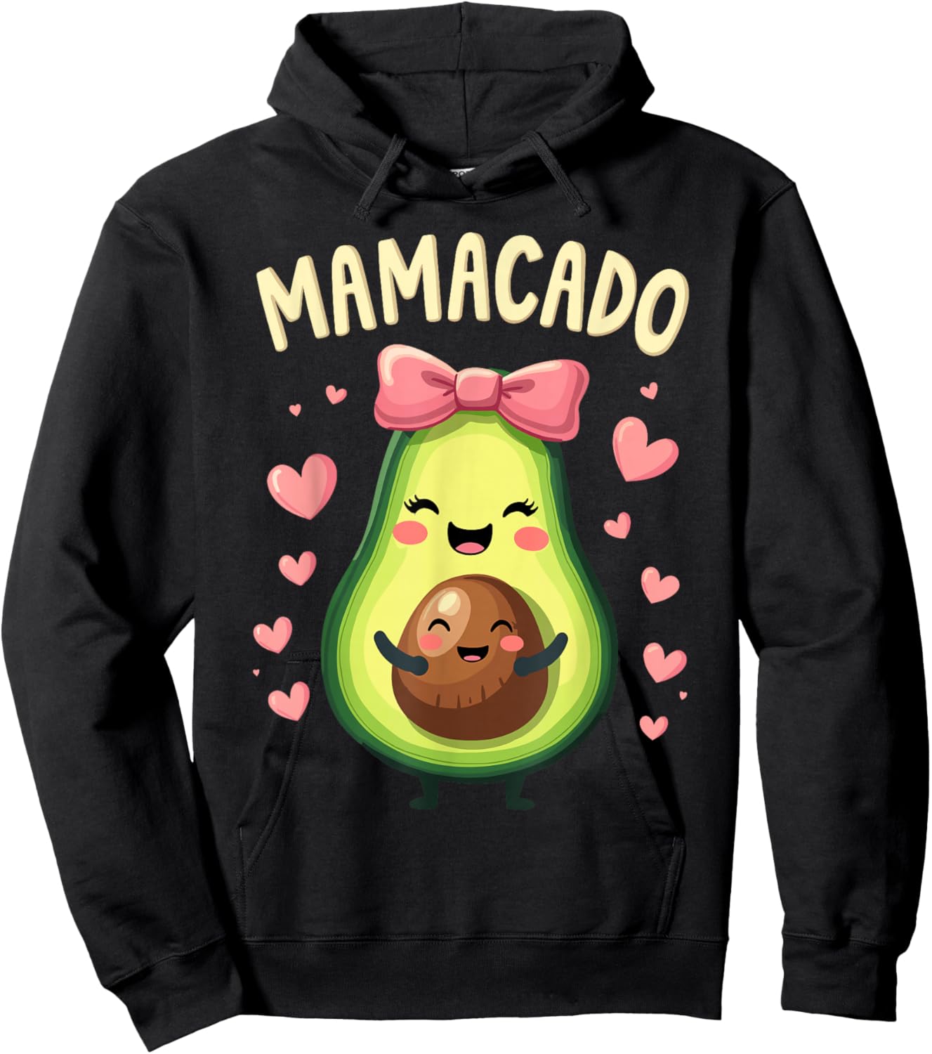 Pregnancy Announcement For Mom & Women, New Mom, MAMACADO Hoodie - Hoodie | Black