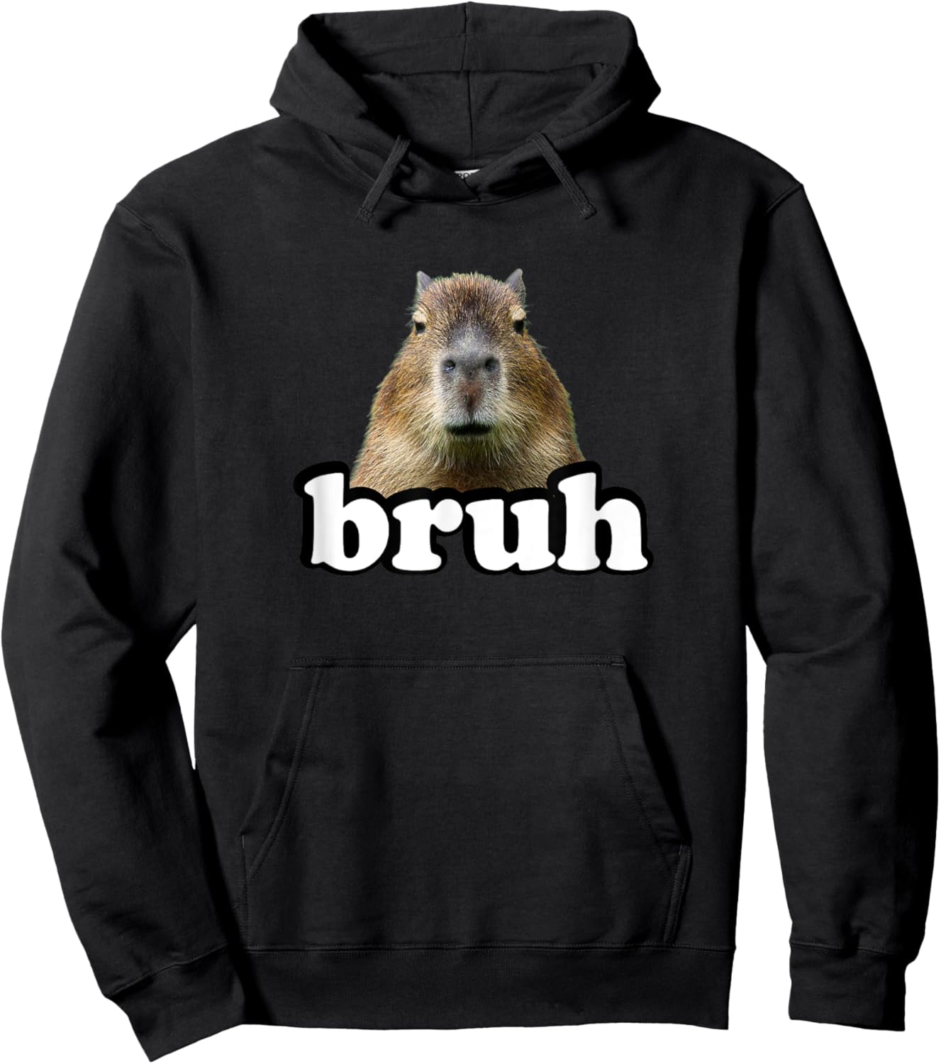Funny Capybara Gifts Shirts & Meme Lover Bruh Capybara Hoodie - Hoodie | Black