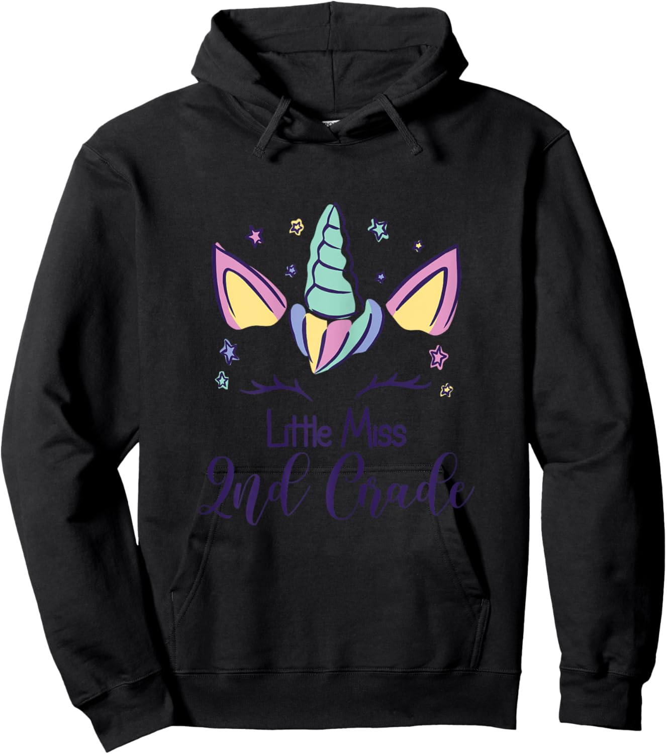 Second Grade 2025 Little Miss Second Grade Hoodie - Hoodie | Black