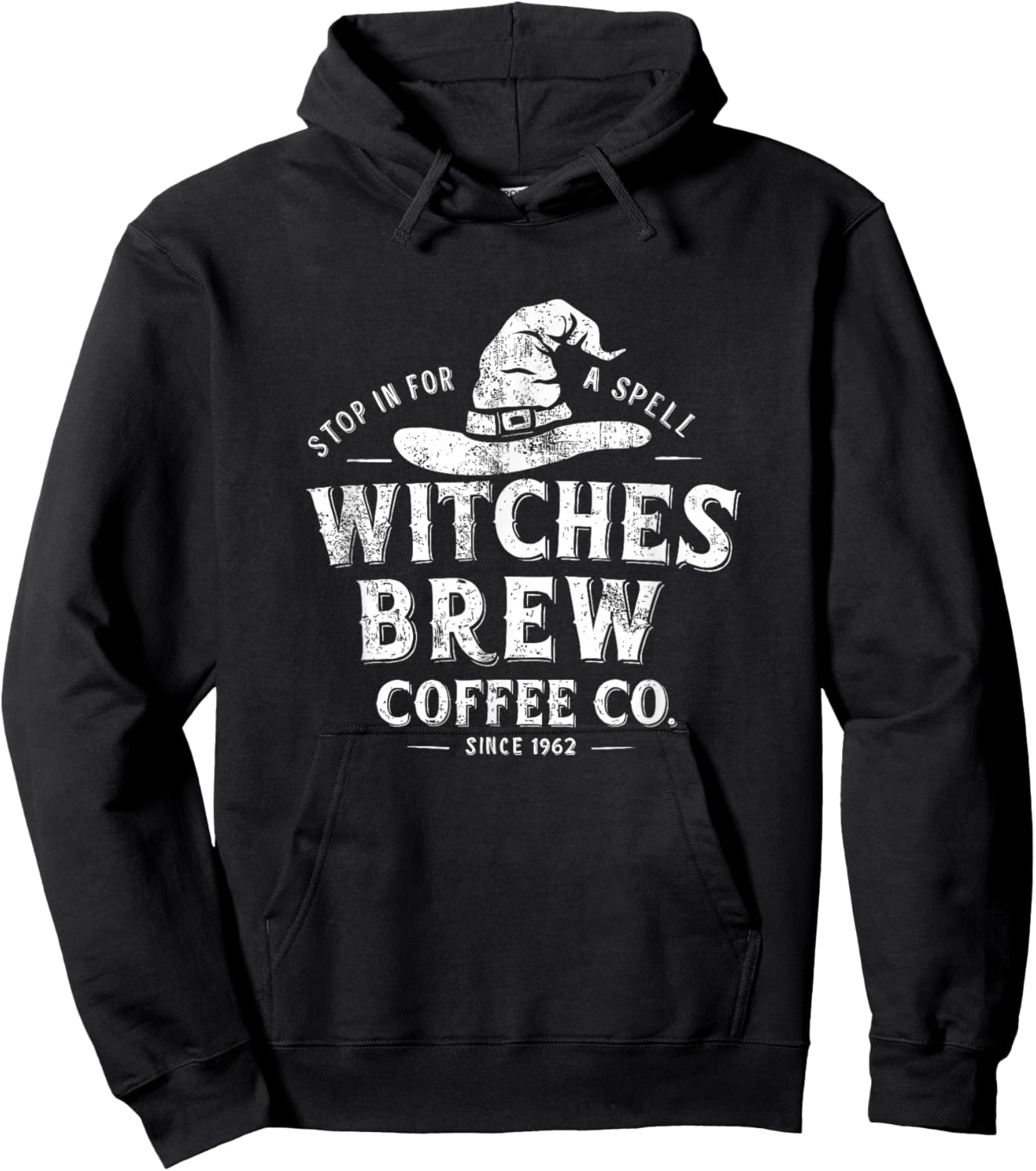 Witches Brew Vintage Coffee Halloween Coffee Costume Hoodie - Hoodie | Black