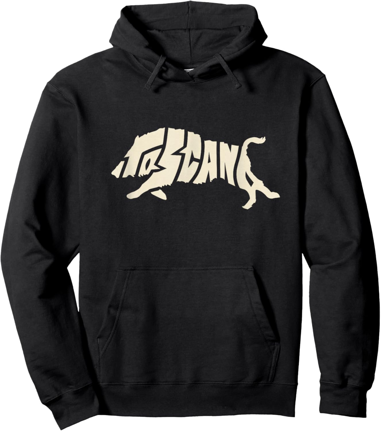 Tuscany Wild Boar Toscana Word Art Animal - Italy Souvenir Hoodie - Hoodie | Black
