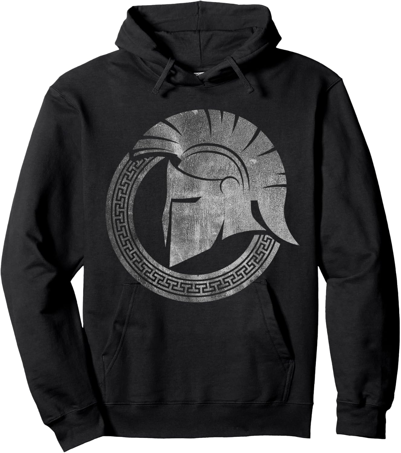 Spartan Warrior Helmet Ancient Greek Vintage Hoodie - Hoodie | Black