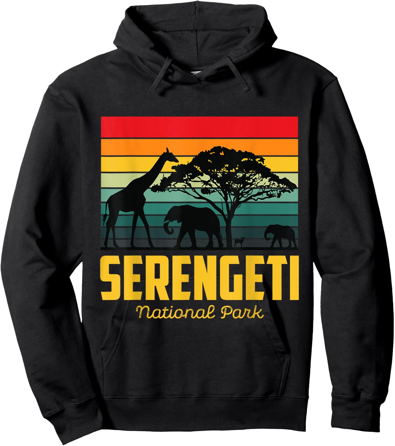 Serengeti Tanzania Safari Africa National Park Big Five Hoodie - Hoodie | Black